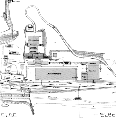 Neue Fabrikanlagen auf dem Krmmel im Rahmen des "Hindenburg-Programms" 1916